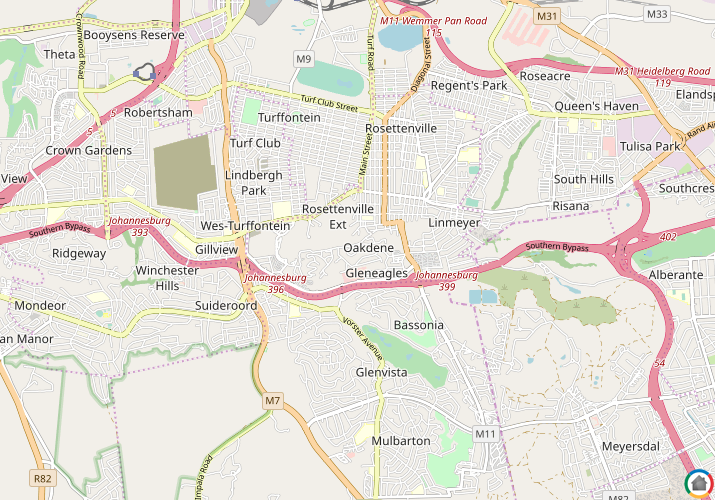 Map location of Oakdene